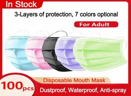 Foto van Beveiliging en bescherming 10 100pcs cotton mouth face mask disposable non woven black earloop activ
