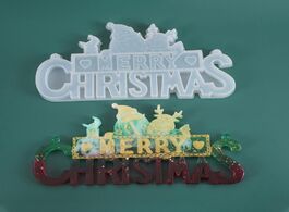 Foto van Huis inrichting crystal epoxy resin mold christmas letters listed decoration pendant casting silicon