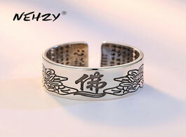 Foto van Sieraden nehzy 925 sterling silver new jewelry fashion carved flower ring retro simple memorial day 