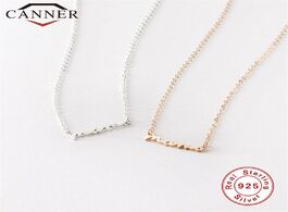 Foto van Sieraden 925 sterling silver letter mom pendant necklace for mother simple smooth clavicle chain jew