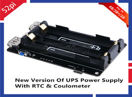 Foto van Computer 52pi original 18650 ups with rtc coulometer pro power supply device extended two usb port f