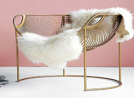 Foto van Meubels solid iron nordic ins hollow gold single person sofa chair nano paint internet popular backr