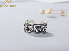 Foto van Sieraden xiyanike 925 sterling silver vintage ethnic style elephant rings for wedding couple trendy 
