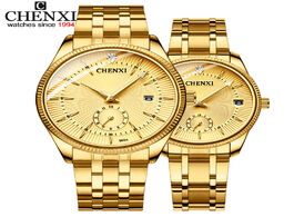 Foto van Horloge chenxi gold wrist watch men watches lady top brand luxury quartz wristwatch for lover s fash