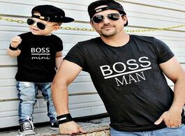 Foto van Baby peuter benodigdheden boss man and mini little print family matching father son kids clothes boy