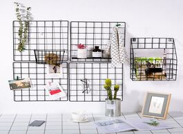 Foto van Huis inrichting nordic metal mesh grid diy wall photos frame postcards art display organizer picture