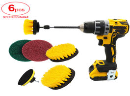 Foto van Gereedschap 6pcs drill brush attachment set power scrubber bathroom cleaning kit with extender multi