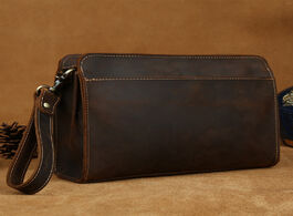 Foto van Tassen maheu 100 genuine leather clutch bag with wrist band ipad iphone clutches for male men hand r