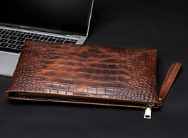 Foto van Tassen westal men s genuine leather clutch bag for male money card holder crocodile pattern wallet p