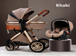 Foto van Baby peuter benodigdheden 2020 luxury stroller 3 in 1 with car seat portable reversible high landsca