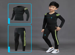 Foto van Sport en spel 2020 boys winter thermal underwear sets children anti microbial stretch kids thermo bo