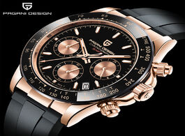 Foto van Horloge pagani design top brand new rubber strap chronograph watch men quartz wristwatch luxury sapp