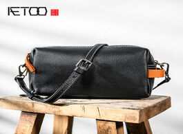 Foto van Tassen aetoo the first layer cowhide male cross body hand bag dual use small leather multi functiona