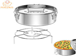 Foto van Huis inrichting stainless steel flan mold with lid and handle large flanera maker mould round cake f