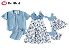 Foto van Baby peuter benodigdheden patpat 2020 hot summer and spring mosaic cotton family matching floral set