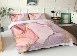Foto van Huis inrichting nordic simple light pink single double duvet cover set girl abstract art pattern bed