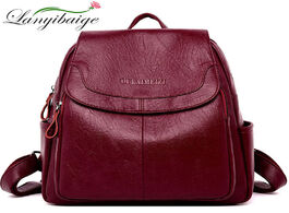 Foto van Tassen lanyibaige women leather backpacks female shoulder bag ladies bagpack vintage school bags for