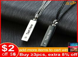 Foto van Sieraden vnox mens free personalized cuboid bar necklace with birthstone name pendants for women cre
