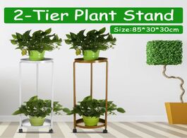 Foto van Meubels 2 tiers plant pot stand flower heighten metal shelves display shelf balcony decor succulent 
