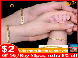 Foto van Sieraden vnox custom baby dad mom family names bracelets anti allergy stainless steel women kids gir