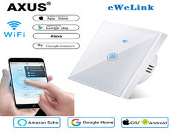 Foto van Elektrisch installatiemateriaal axus luxury wall touch switch eu standard 1 gang way ewelink smart s