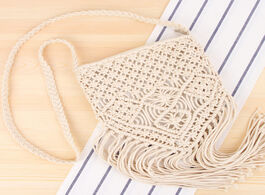 Foto van Tassen 22x23cm handmade cotton retro ethnic style tassel woven bag sen female messenger bags beach v