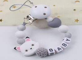 Foto van Baby peuter benodigdheden personalized name pacifier clips animal silicone chain holder for teething