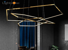 Foto van Lampen verlichting modern duplex floor living room villa pendant light minimalist multilevel hexagon