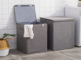 Foto van Huis inrichting laundry hamper storage basket household waterproof foldable dirty clothes with lid