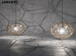 Foto van Lampen verlichting modern creativity diamond spherical pendant lamp industrial style polyhedron stai