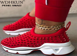 Foto van Schoenen 2020 sneakers women vulcanized woman rivet shoes female platform wedges s leopard casual la