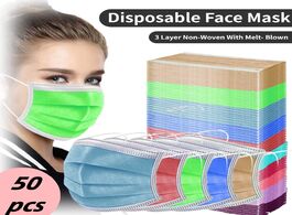 Foto van Schoonheid gezondheid mouth masks 3 layer anti dust disposable mascarillas 10 50 100pcs non woven me