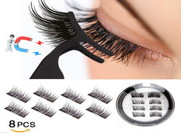 Foto van Schoonheid gezondheid lekofo 8pcs magnetic eyelashes with 2 lashes 3d false natural for mink eye ext