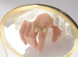 Foto van Sieraden ins hot sale 14k real gold knot adjustable wedding rings for women luxury shining aaa cubic