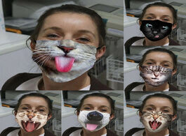Foto van Beveiliging en bescherming 6pc unisex adult animal printed funny face outdoor mouth breathable cycli