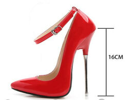 Foto van Schoenen fashion shoes 2019 women high heels pumps red black leather party wedding stiletto sexy sil