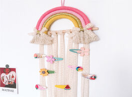 Foto van Baby peuter benodigdheden girl hair accessories rainbow wall hanging decor bows storage belt clips f