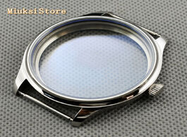 Foto van Horloge 44mm silver gold 316l top stainless steel watch case fit eta 6498 6497 movement mens