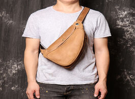 Foto van Tassen casual men business chest bag large capacity waist pack teenage crossbody messenger shoulder 