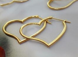 Foto van Sieraden madalena sarara pure 18k gold earrings heart circle simple style women dangle
