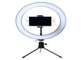 Foto van Telefoon accessoires 10 inch 26cm mobile phone led selfie ring light with tripod for youtube video c