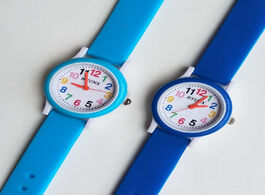 Foto van Horloge fashion children watches kid students clock silicone child quartz wristwatches dress kids di