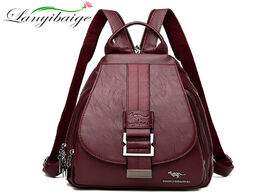 Foto van Tassen luxury 3 in 1 ladies leather backpack fashion women travel mochilas mujer school backpacks fo