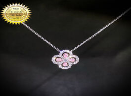 Foto van Sieraden 18k gold necklace natural pink diamond