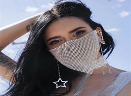 Foto van Sieraden new women masks jewellery face mask mesh flash metal diamond jewelry for woman party