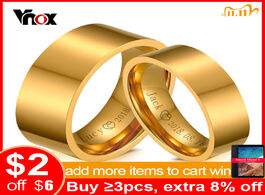 Foto van Sieraden vnox personalize his and hers wedding ring gold color engagement rings for women men jewelr
