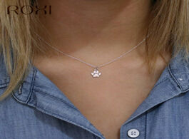 Foto van Sieraden roxi cute animal paw charm choker necklace 925 sterling silver dog cat pendant women jewelr