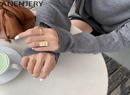 Foto van Sieraden anenjery simple trend gold twist knitting open finger ring for women silver color jewelry g
