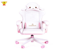 Foto van Meubels cute cartoon chairs bedroom comfortable office computer chair home girls gaming swivel adjus