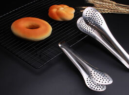 Foto van Huis inrichting 1pc stainless steel food tongs kitchen utensils buffet cooking tool anti heat bread 